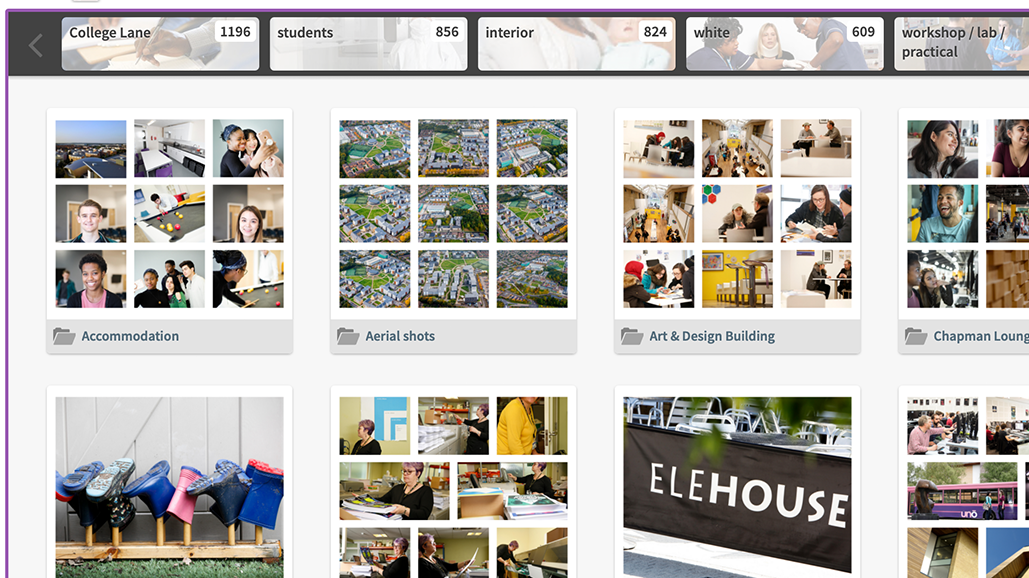 Browsing the asset library step 2