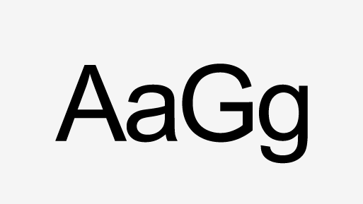 An example of the font Arial in regular