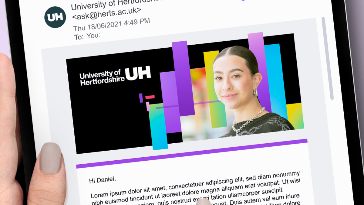 An example image of one of our new email banners