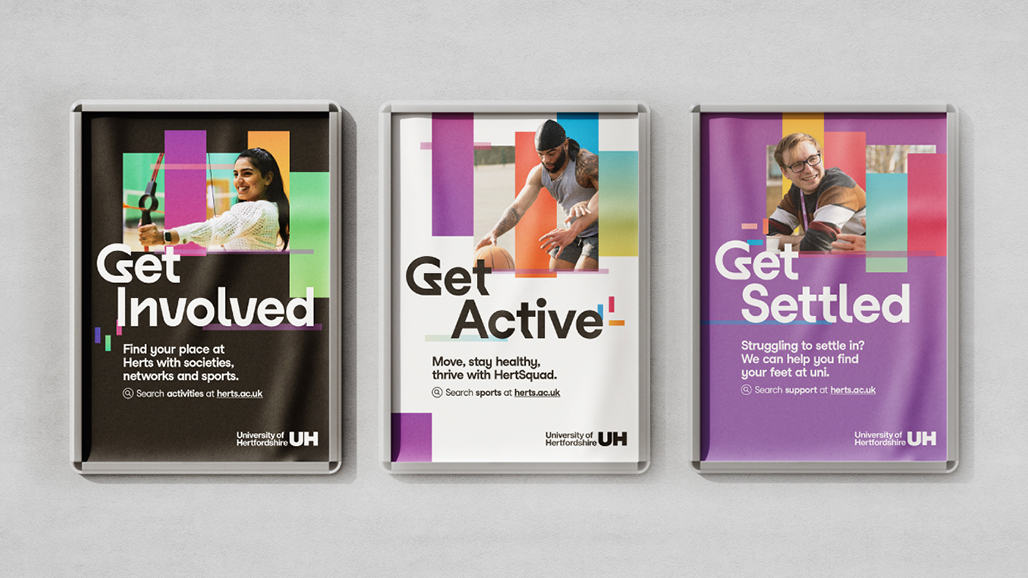 An example of posters showing best practice when using colour